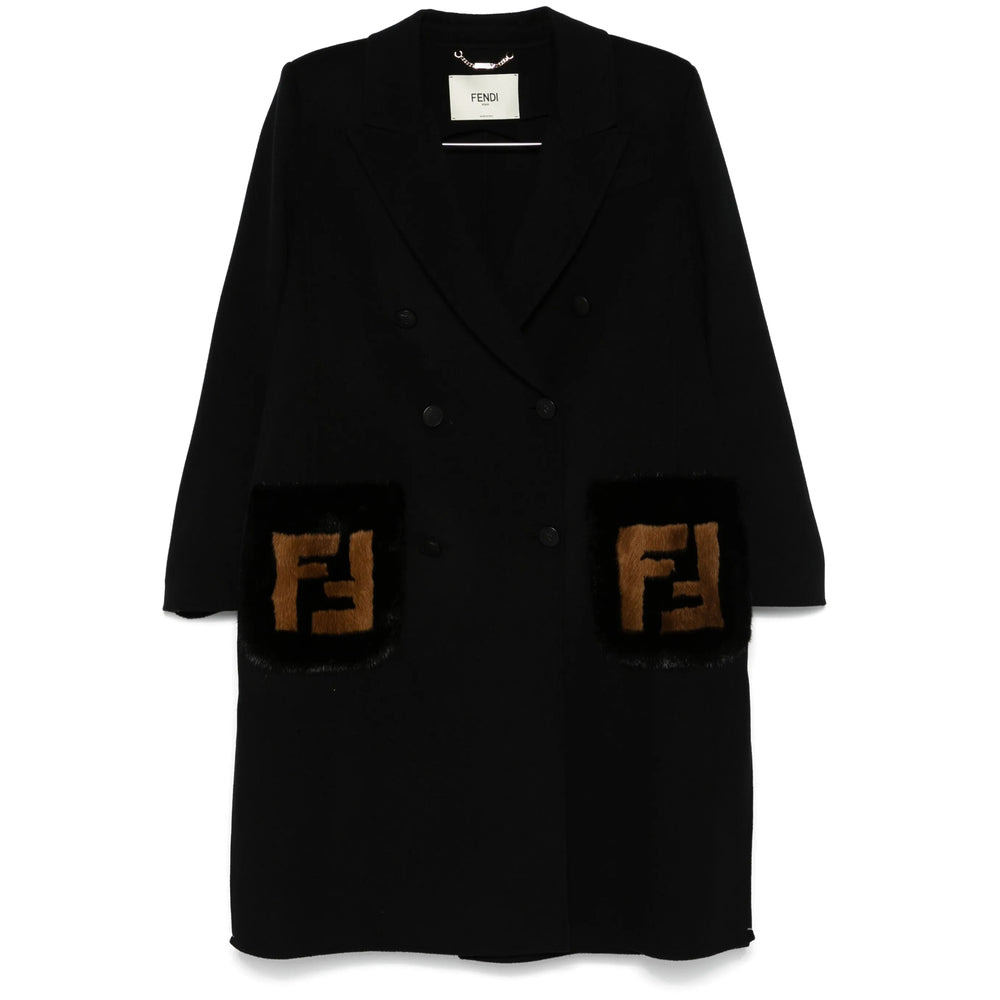 Fendi Black Coats - Double Breasted & Peacoats Women - 1