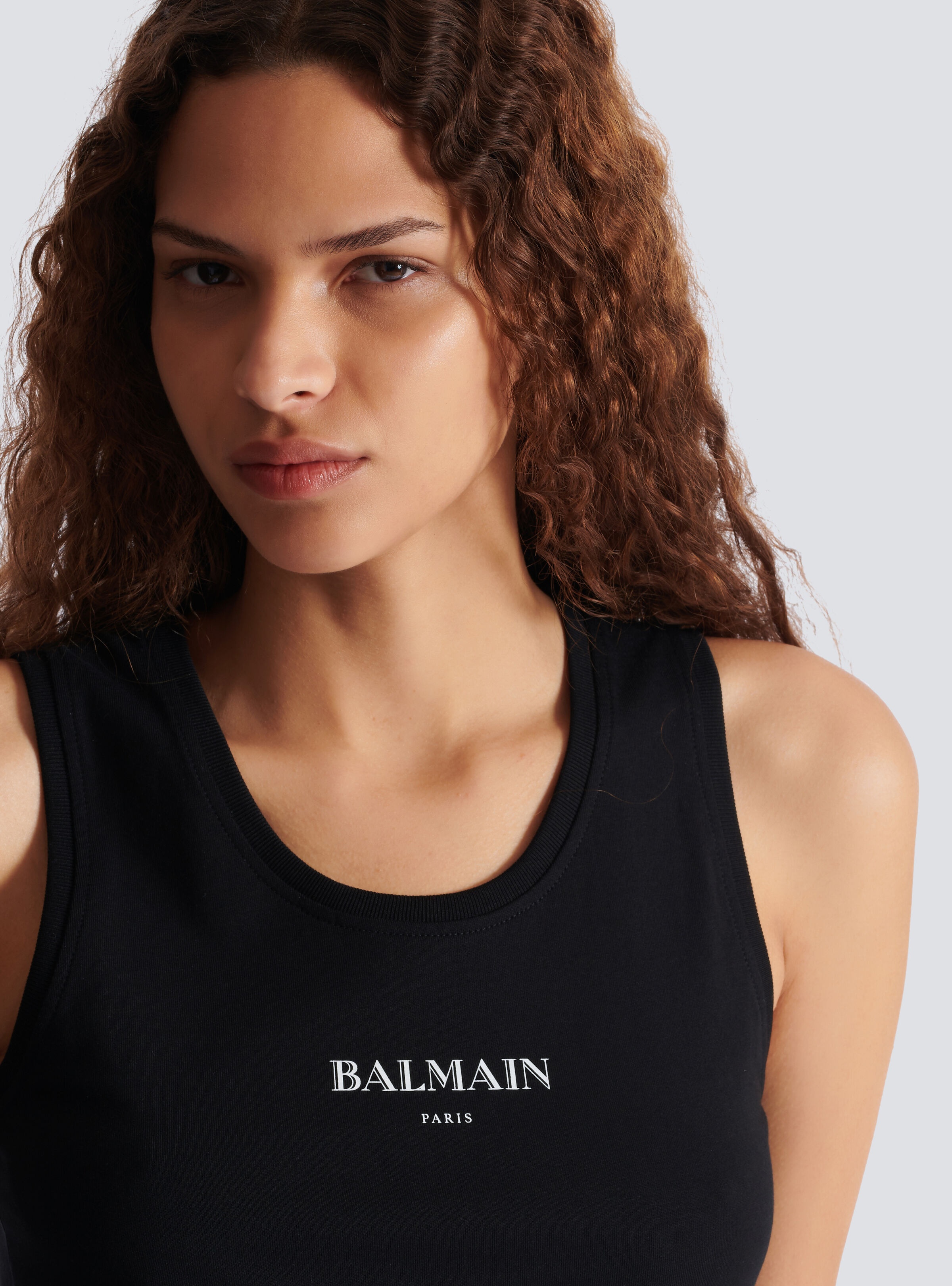 Tank top with Balmain print - 7