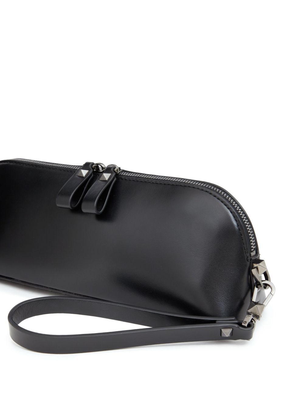 Rockstud leather clutch bag - 7