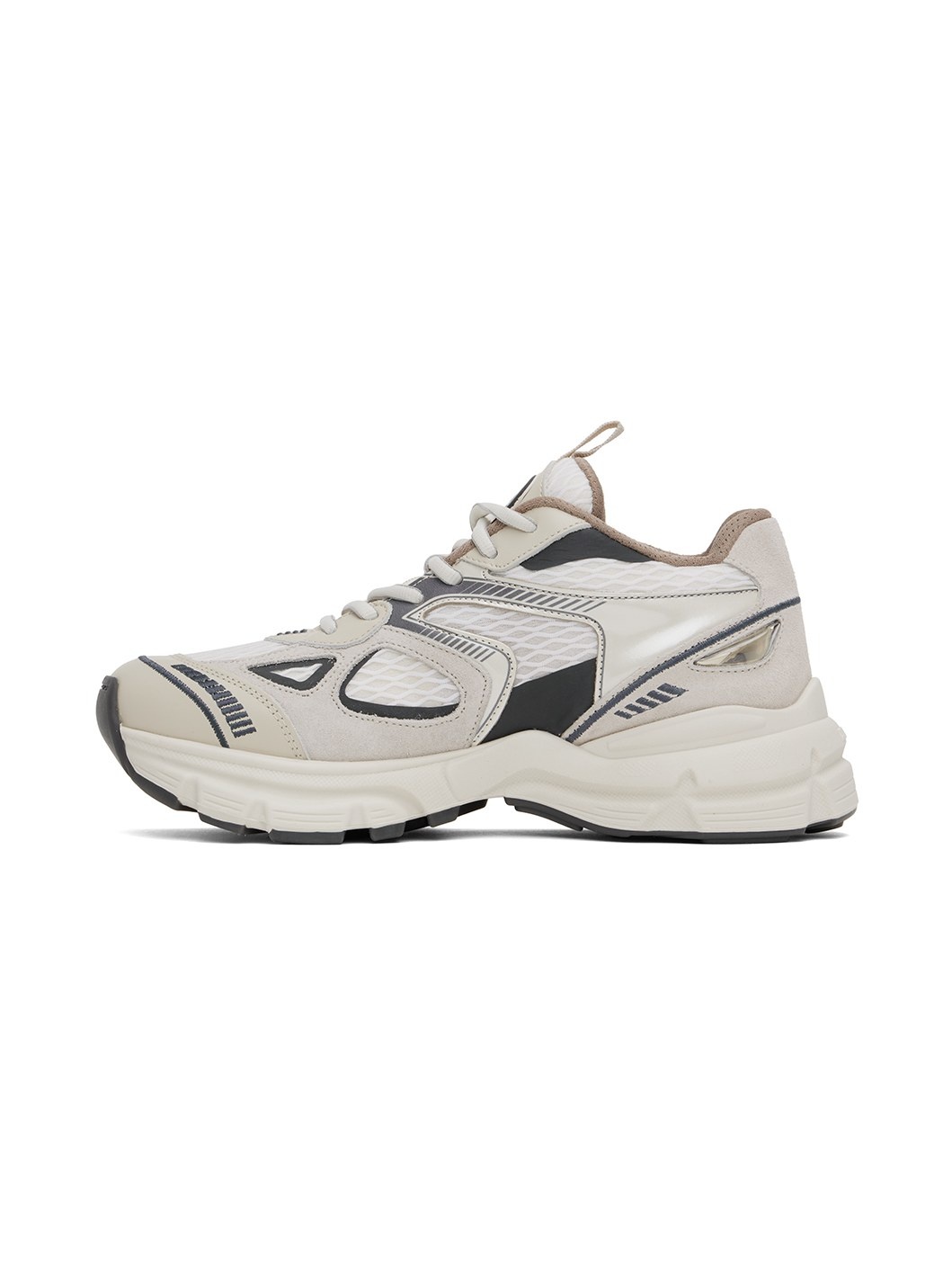 Beige & Gray Marathon Runner Sneakers - 3