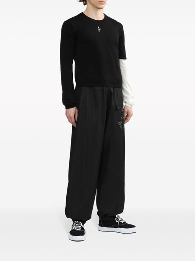 JW Anderson Anchor-logo two-tone jumper outlook