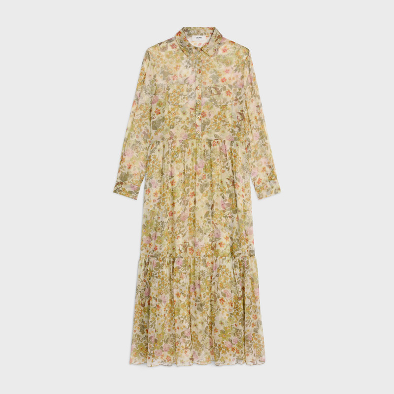 long shirt dress in silk crepon 1