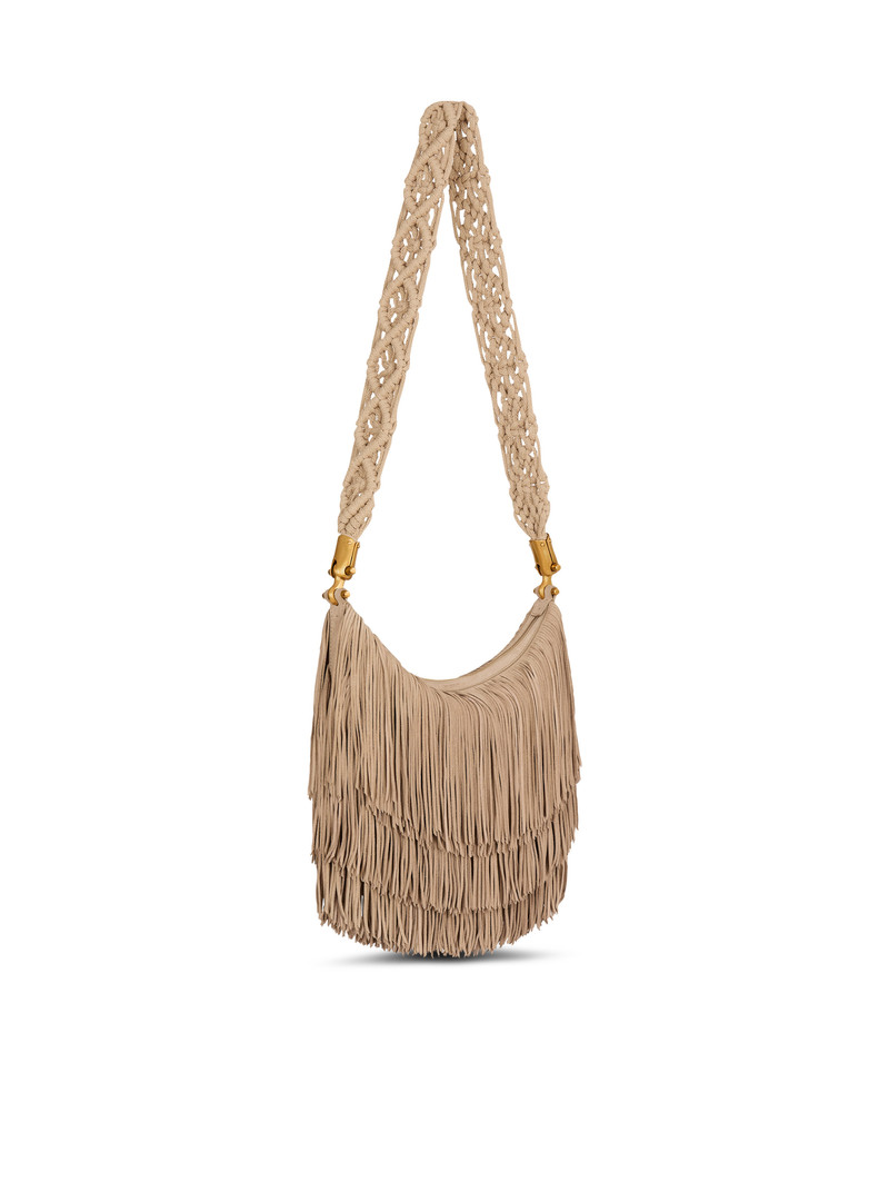 Ébène Hobo fringed suede bag 5