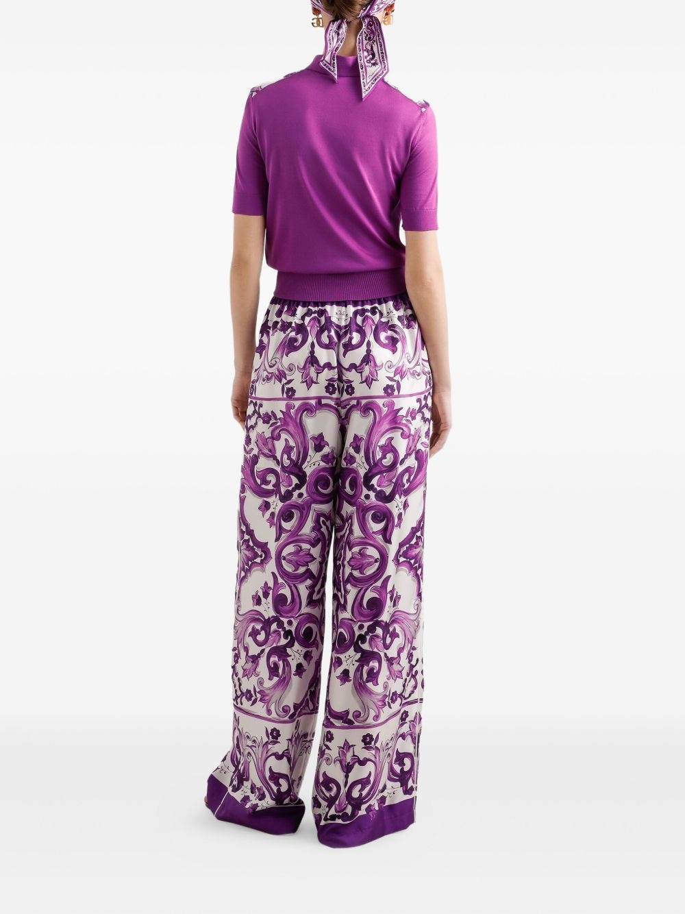 Majolica-print polo shirt - 3