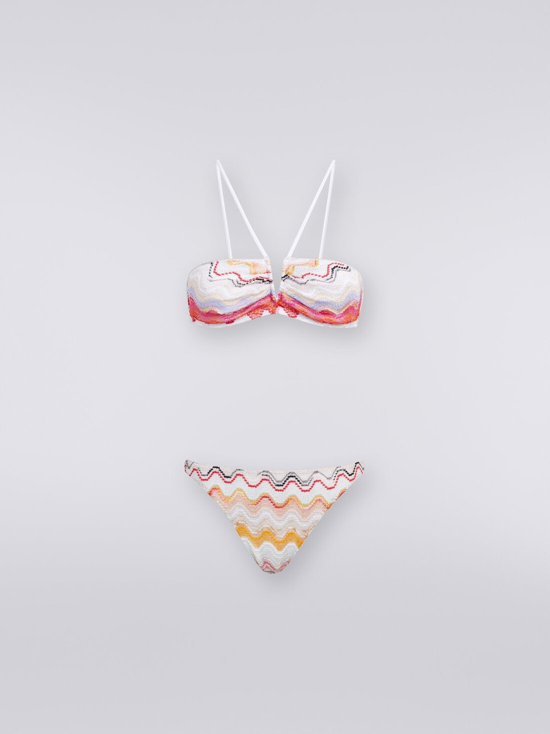 Wave motif bikini with lurex 1