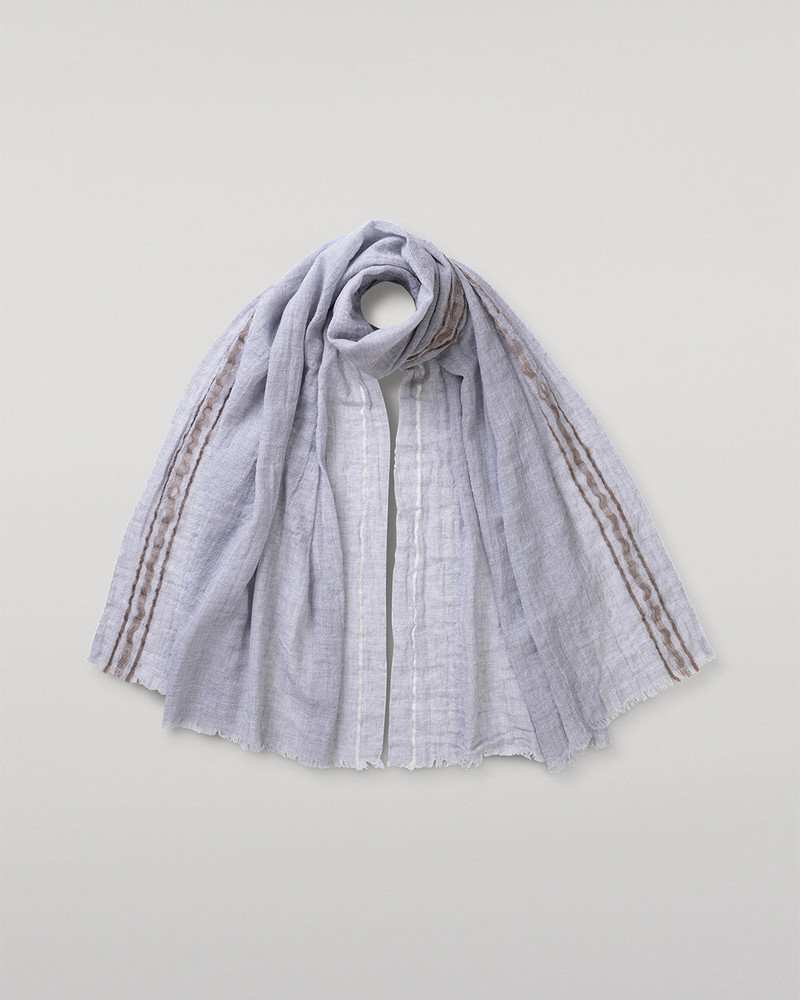 Cyrus Float Edge Grey Scarf 1