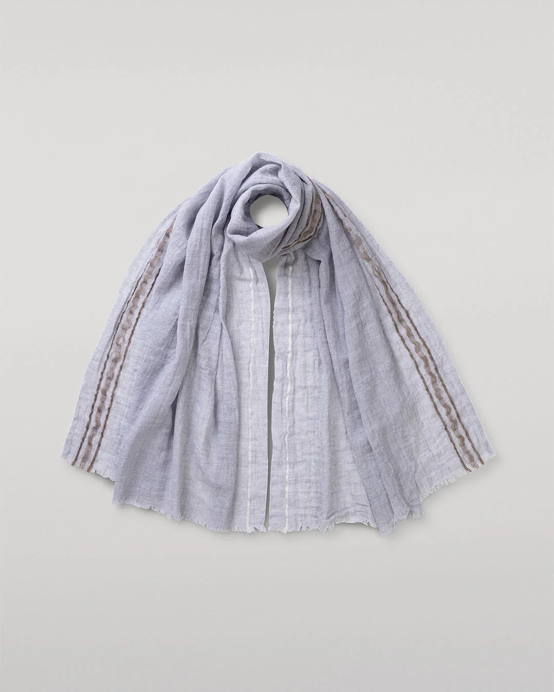 Cyrus Float Edge Grey Scarf - 1