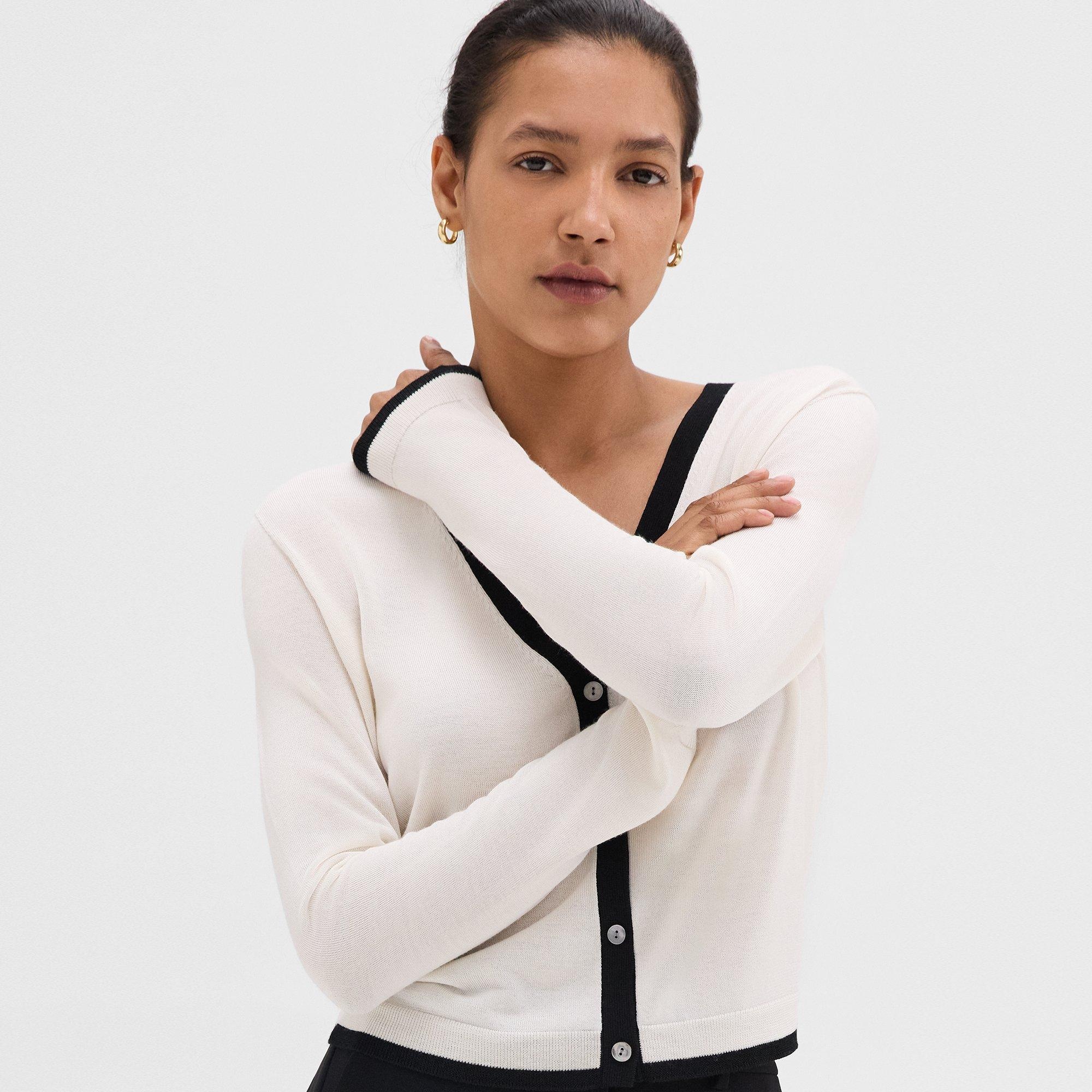 Slim Cardigan in Wool-Viscose - 5