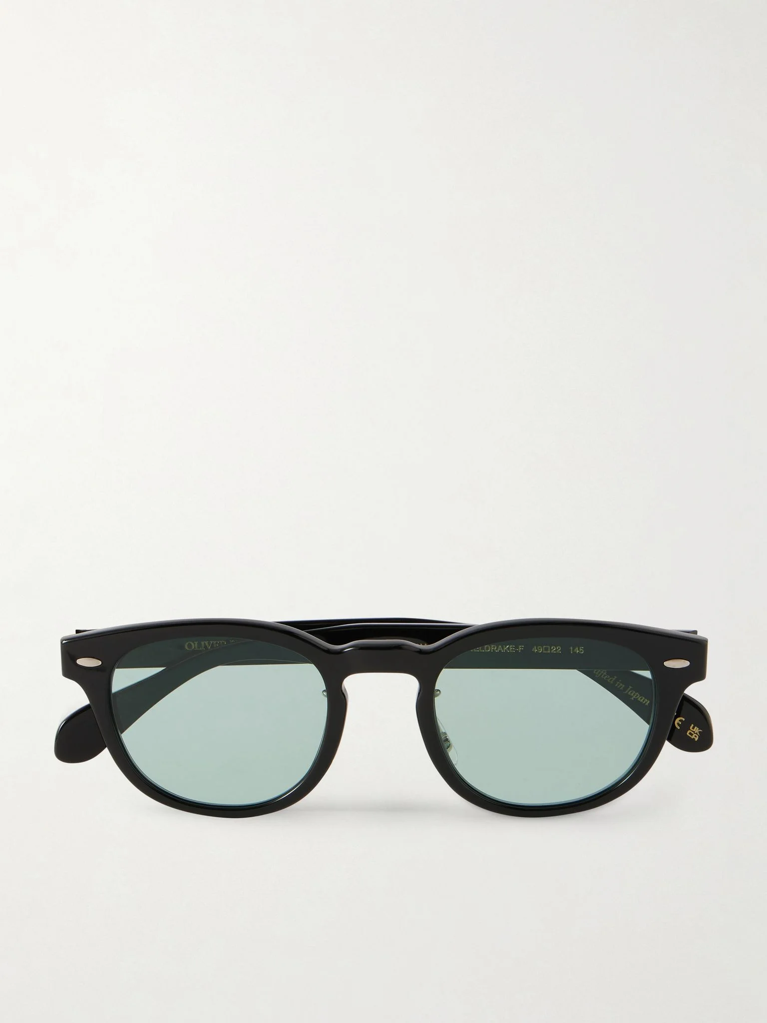 Sheldrake-F Round-Frame Acetate Sunglasses Black - 1