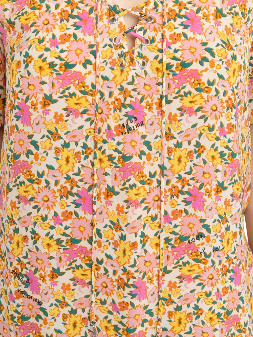 floral-print short-sleeve top - 6