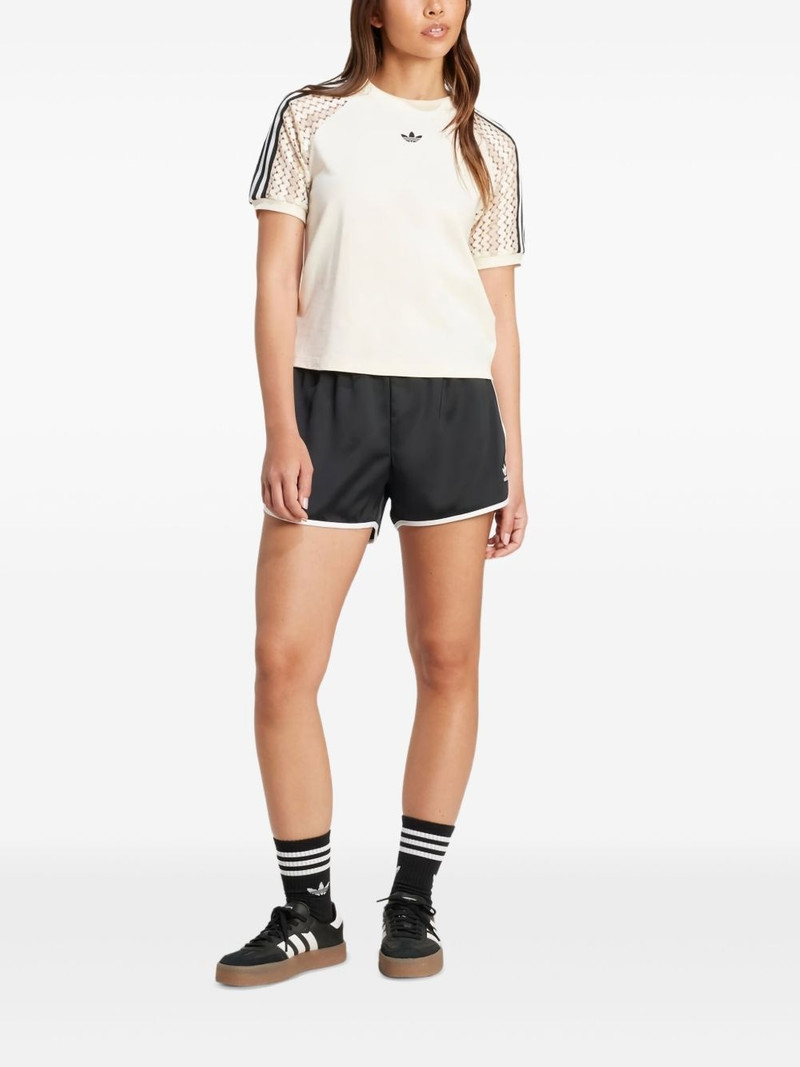 adidas Cali 3-stripe mesh-insert T-shirt outlook