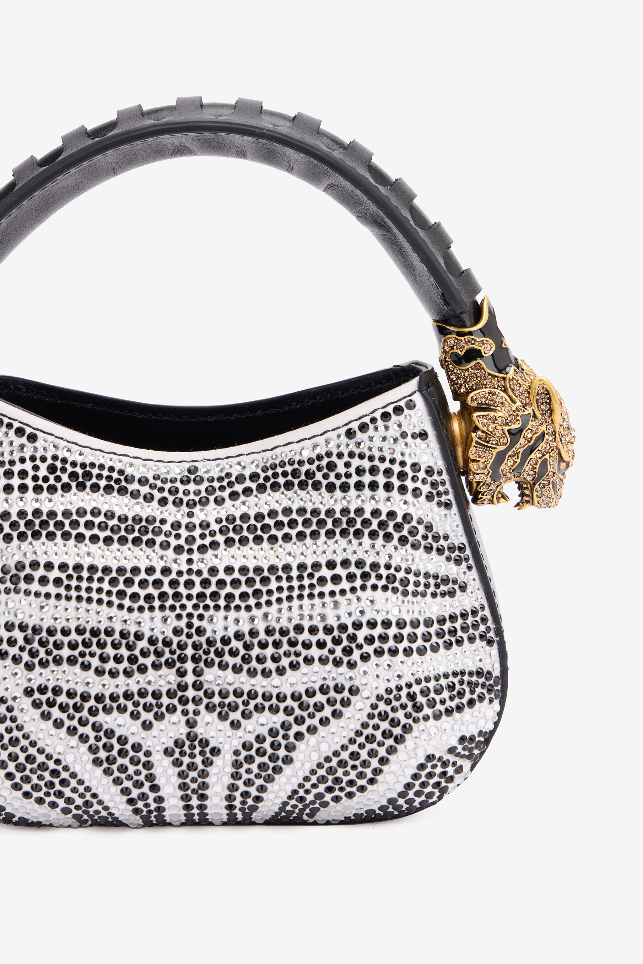 Mini Roar Bag With Rhinestoned Zebra Pattern - 4