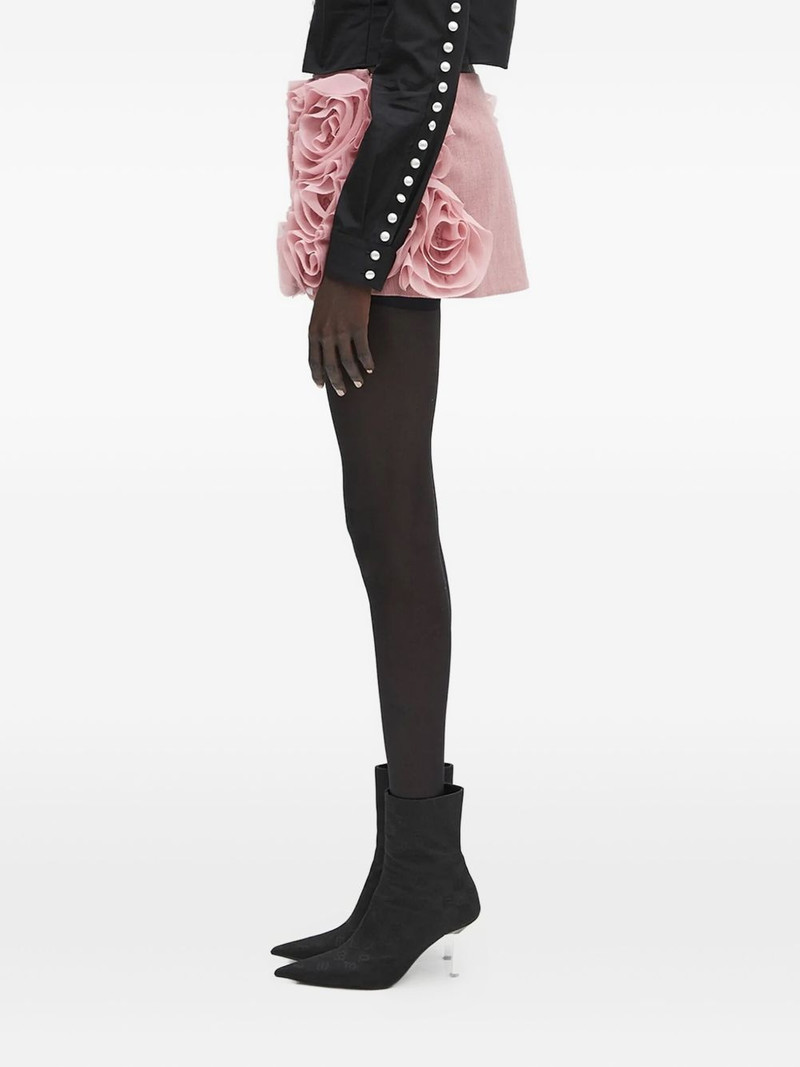 rose-appliqué ruffled 스커트 3