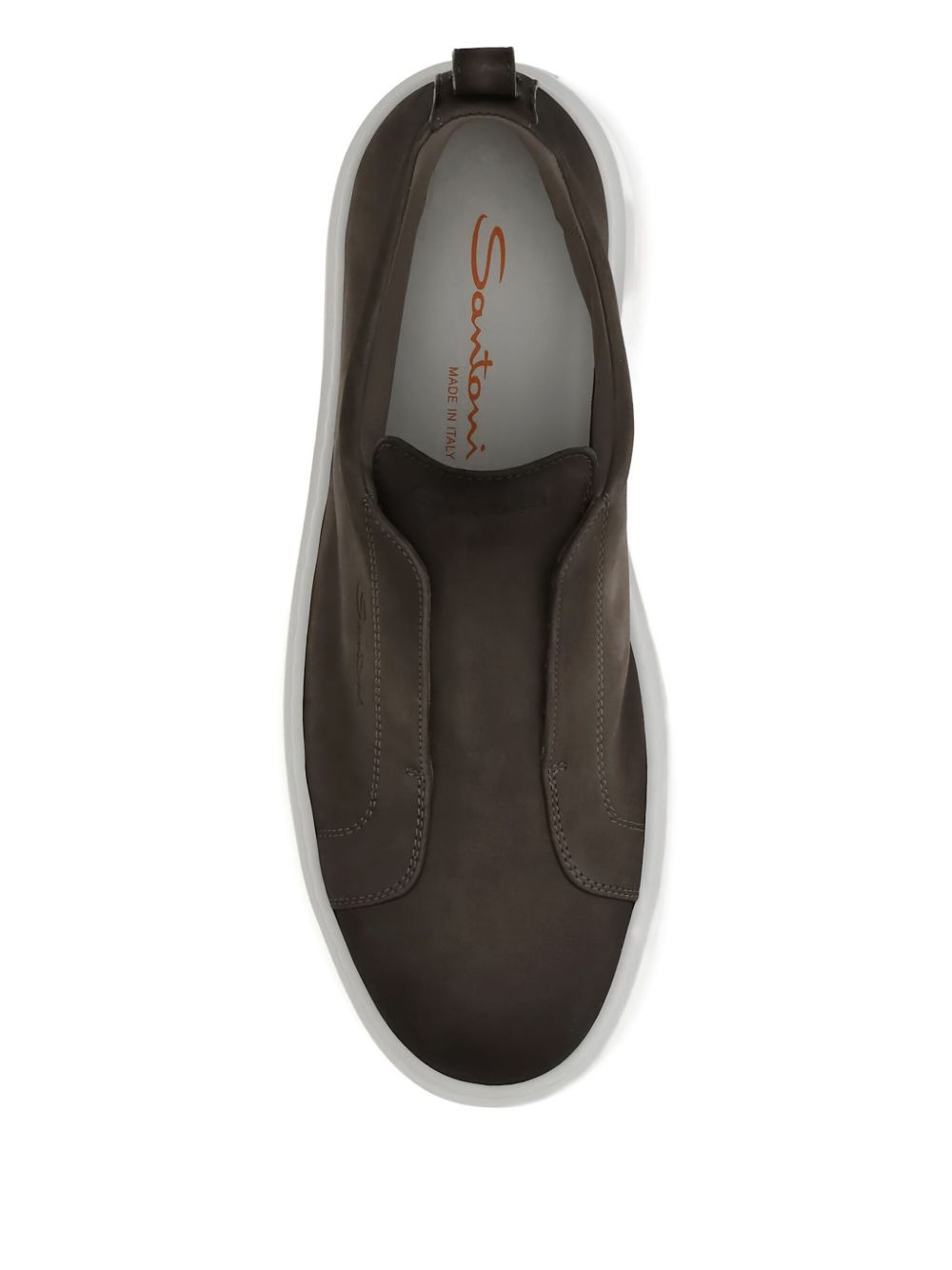 slip-on leather sneakers - 4