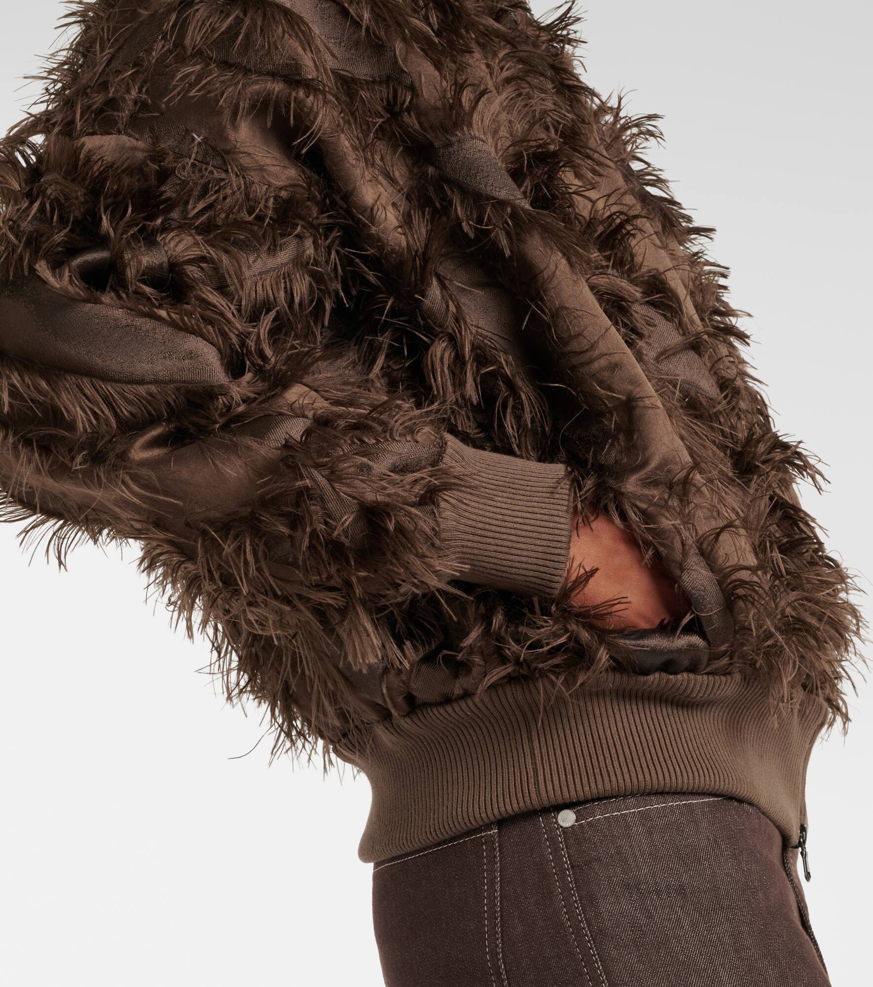 Feather-trimmed jacket - 5