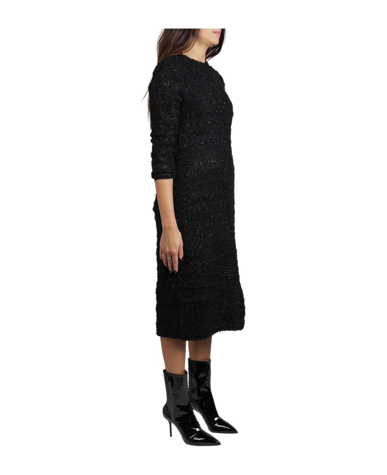 Crewneck Tweed Dress - 3