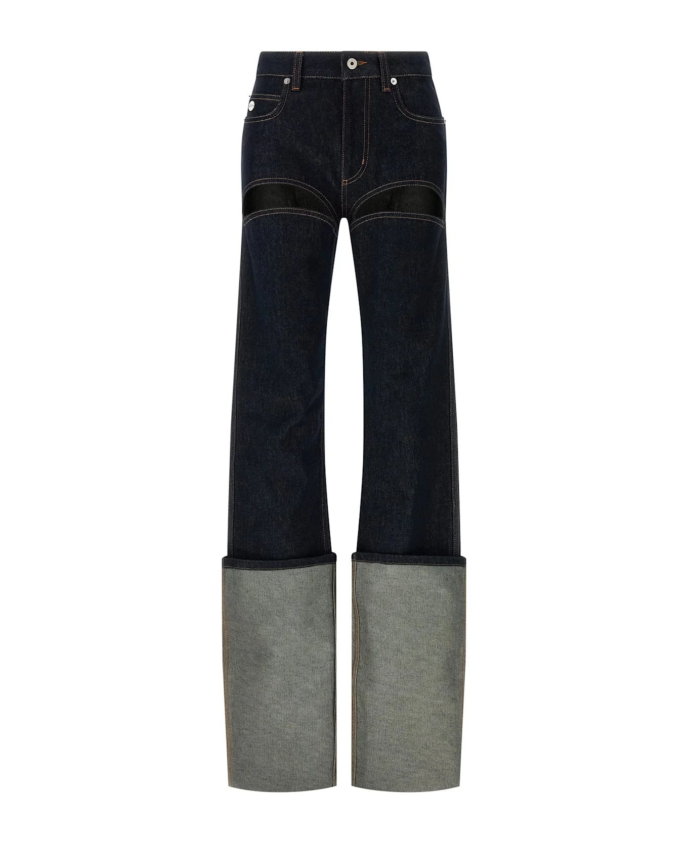 'denim Pants With Cuts On Front' Jeans - 1