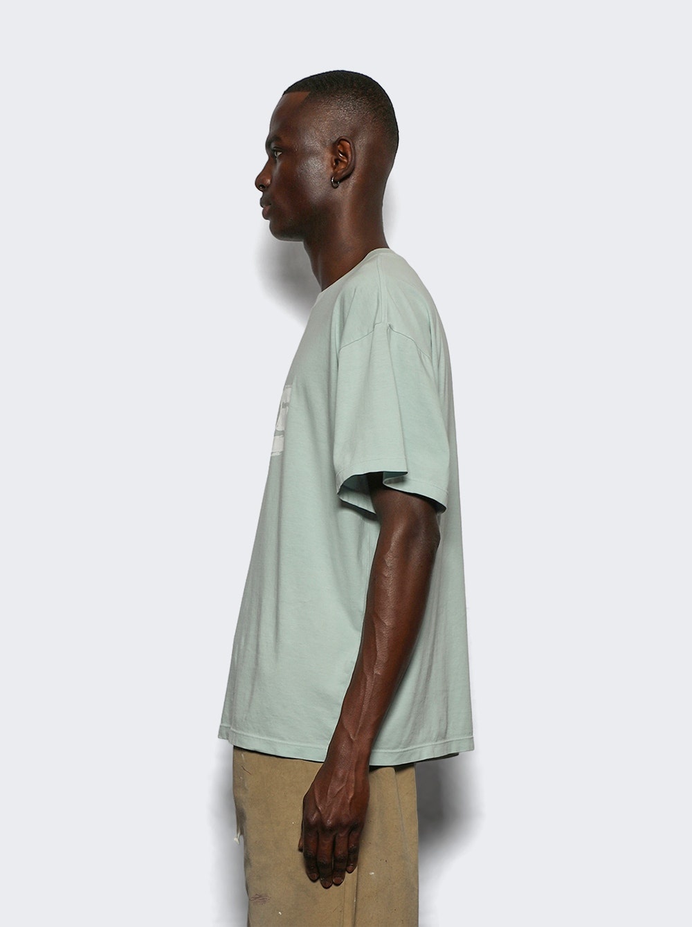 MM6 Maison Margiela Logo Tee Blue Grey | thewebster | REVERSIBLE