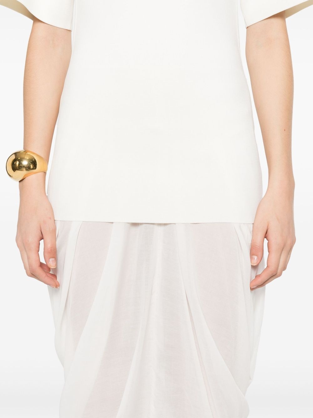 panelled T-shirt dress - 5
