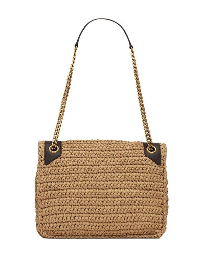 SAINT LAURENT medium Niki raffia shoulder bag outlook