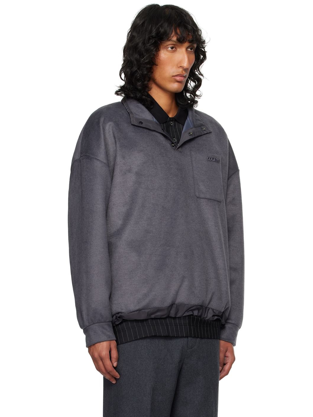 Gray Brushed Sweatshirt - 2