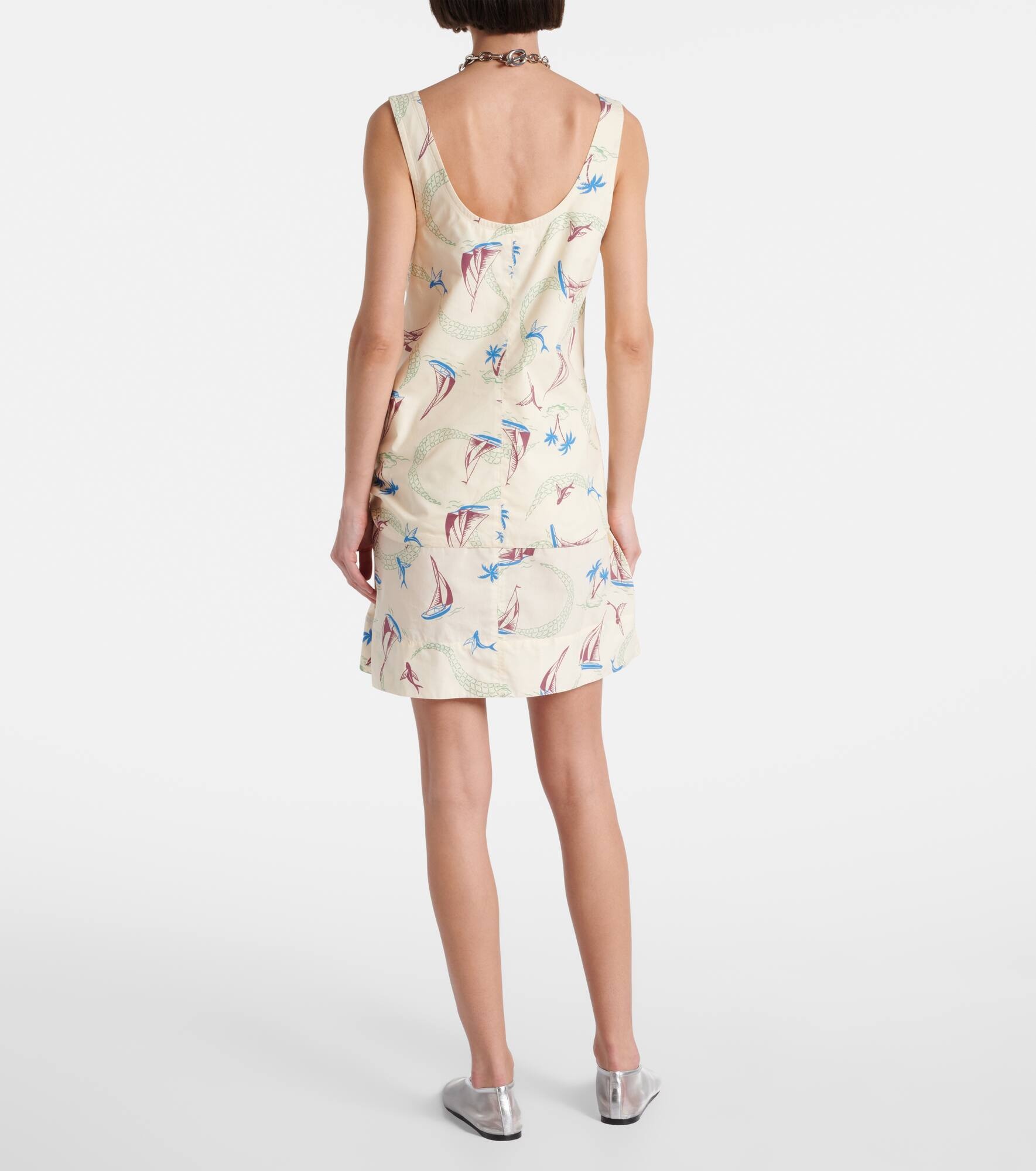 Printed cotton minidress - 3