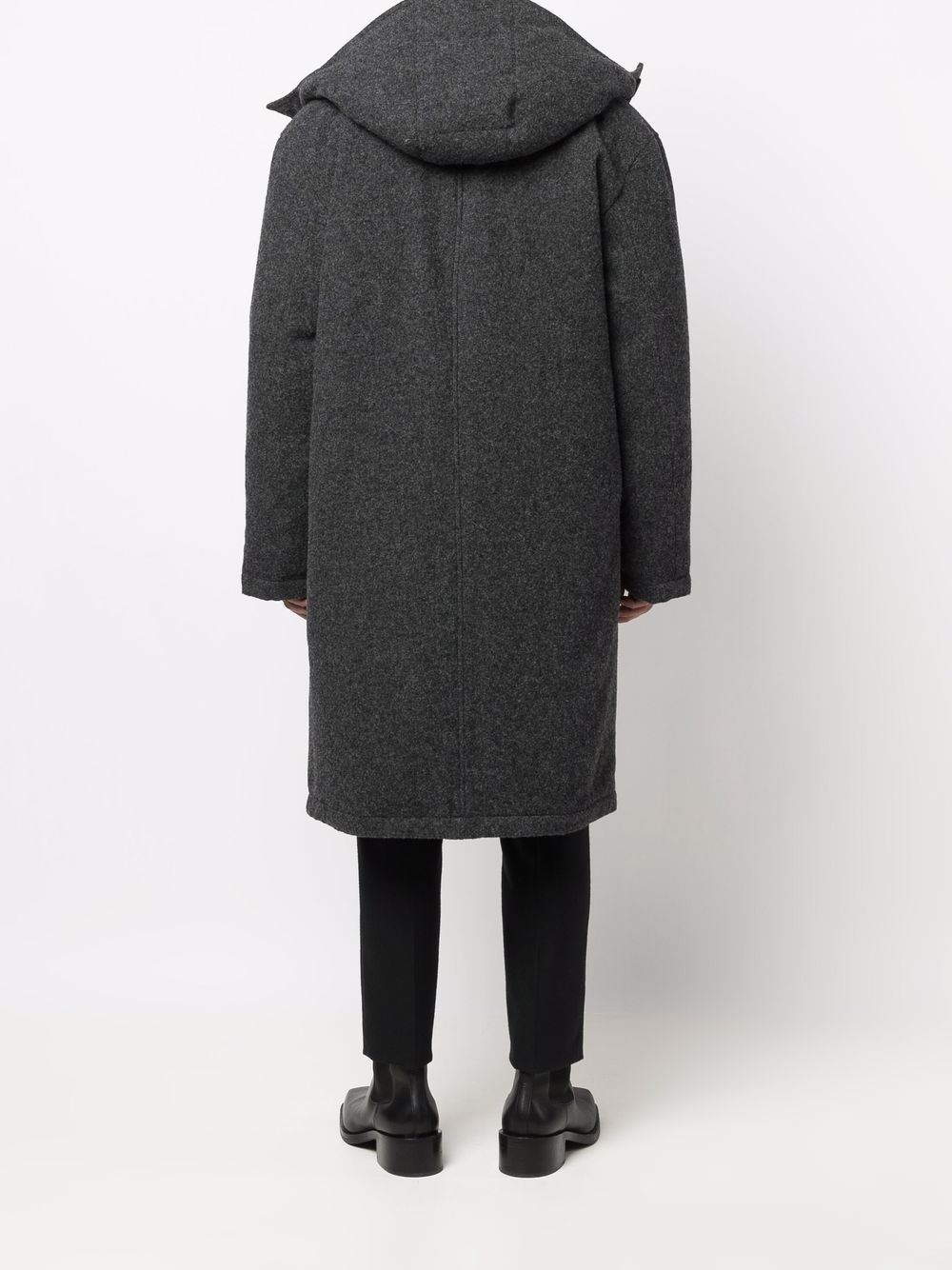 single-breasted wool coat - 4