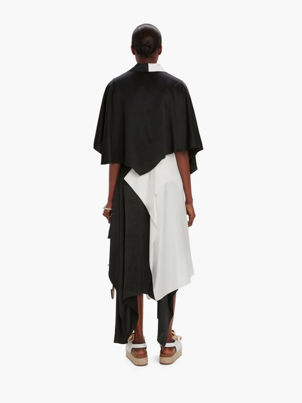 ASYMMETRIC CAPE DRESS - 4