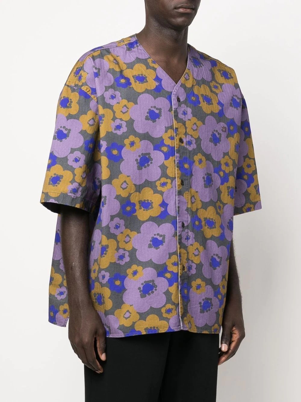 floral print organic cotton shirt - 4