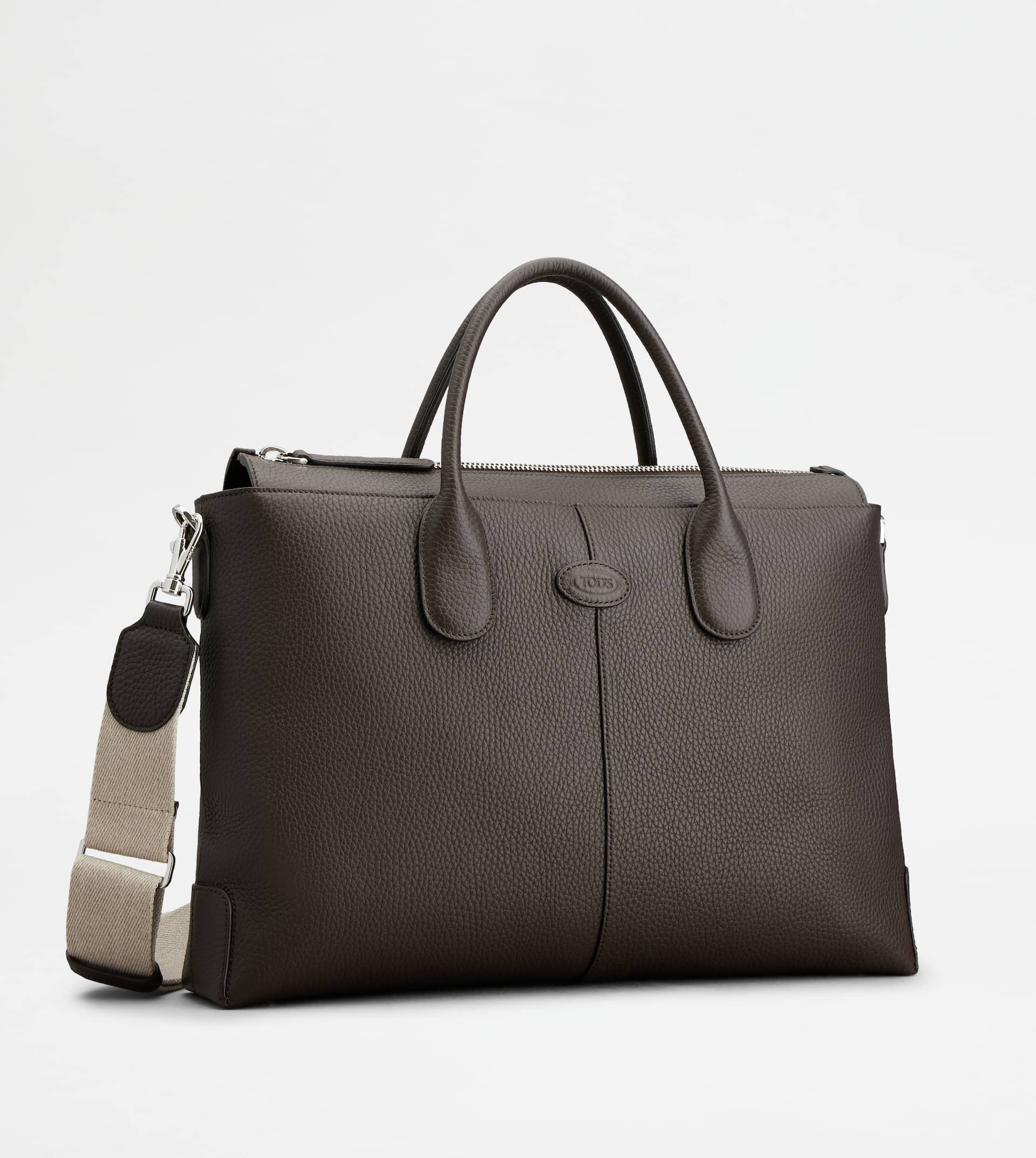 TOD'S DI BAG BRIEFCASE IN LEATHER MEDIUM - BROWN - 3