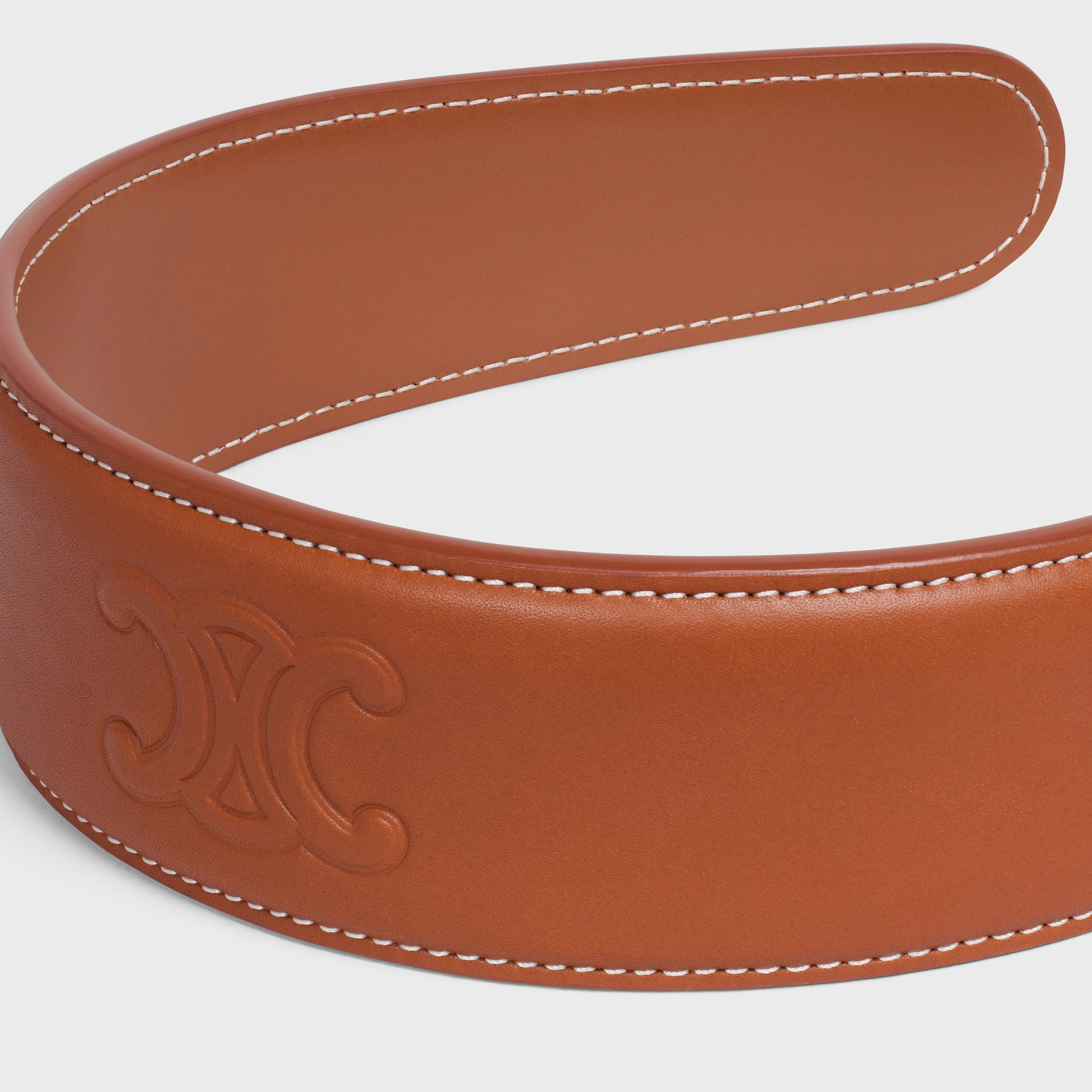 Cuir Triomphe Headband in Calfskin Leather - 3