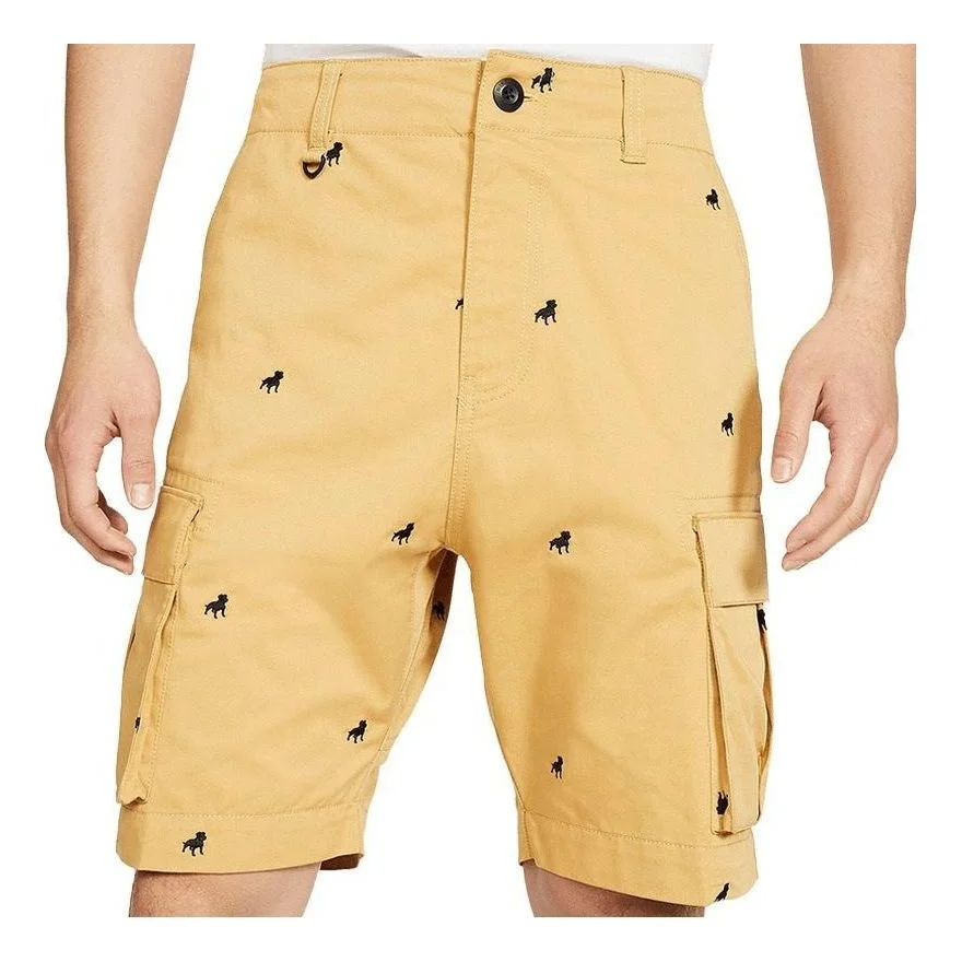 Nike animal embroidered prints shorts 'Yellow' CQ7858-723 - 1