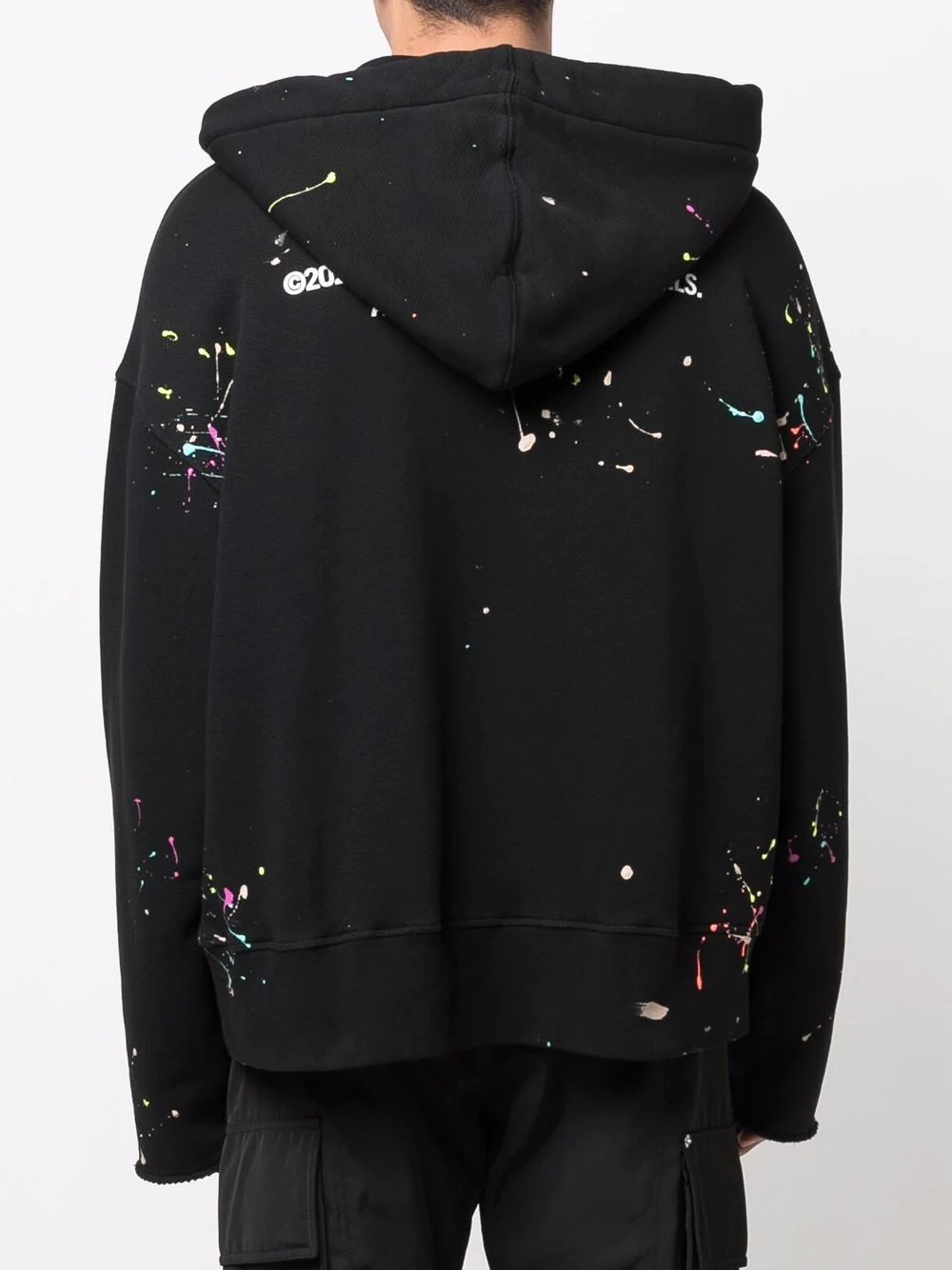 palm-print paint-splatter effect hoodie - 4