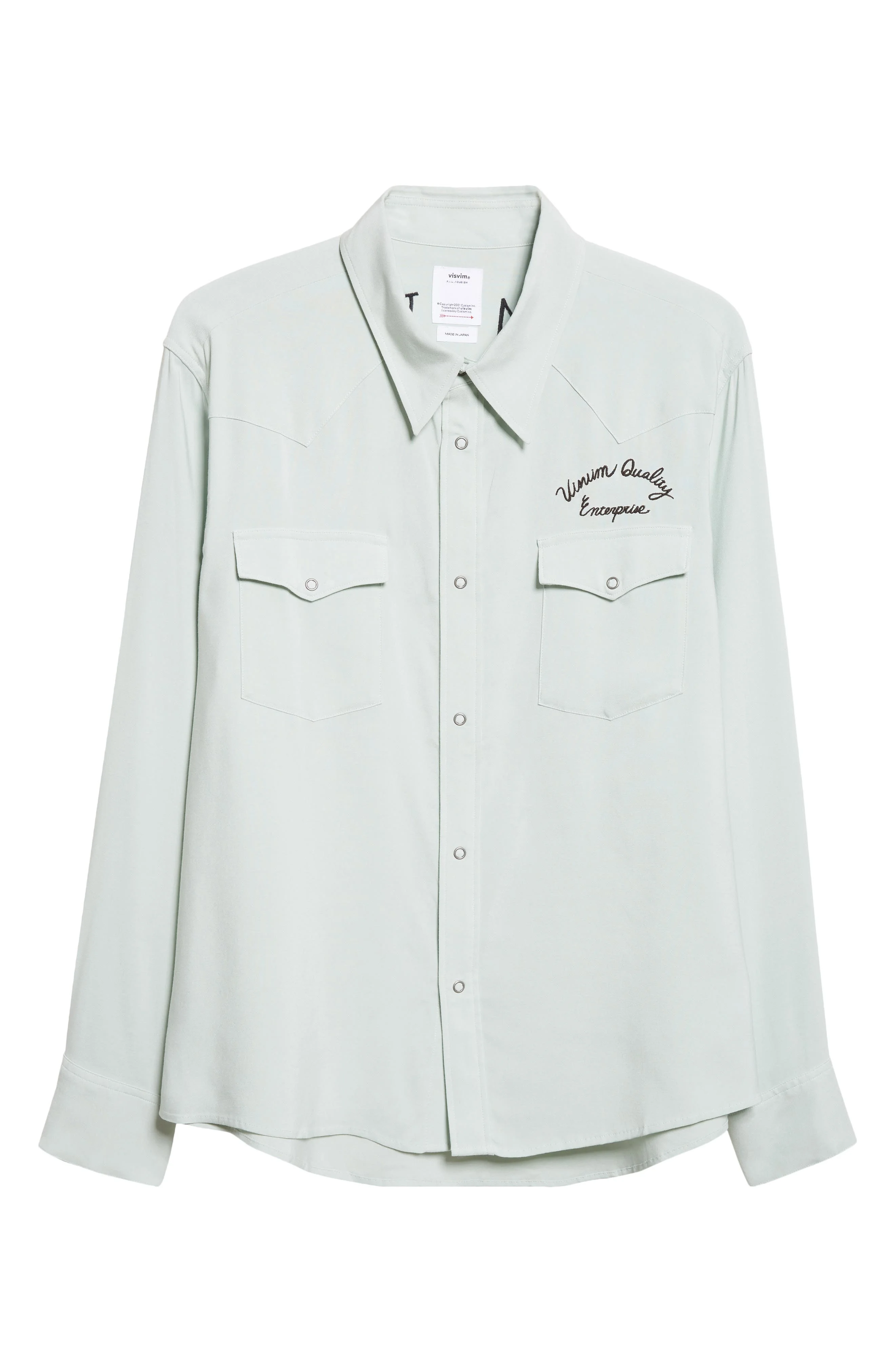 VISVIM Four Corners Western Shirt in Light Green at Nordstrom - 1