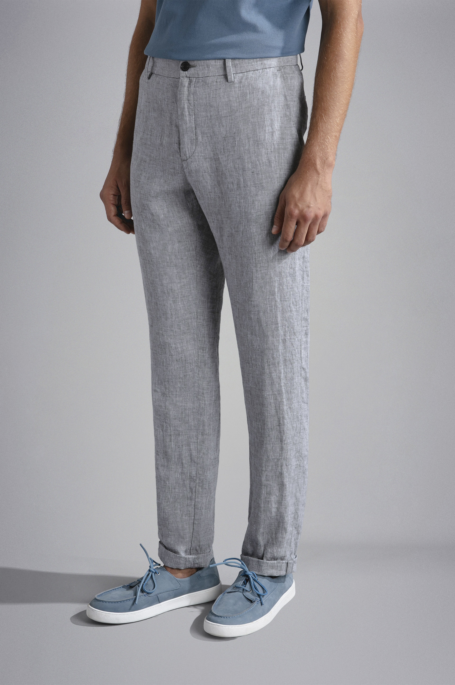 LINEN CHINO TROUSERS - 6