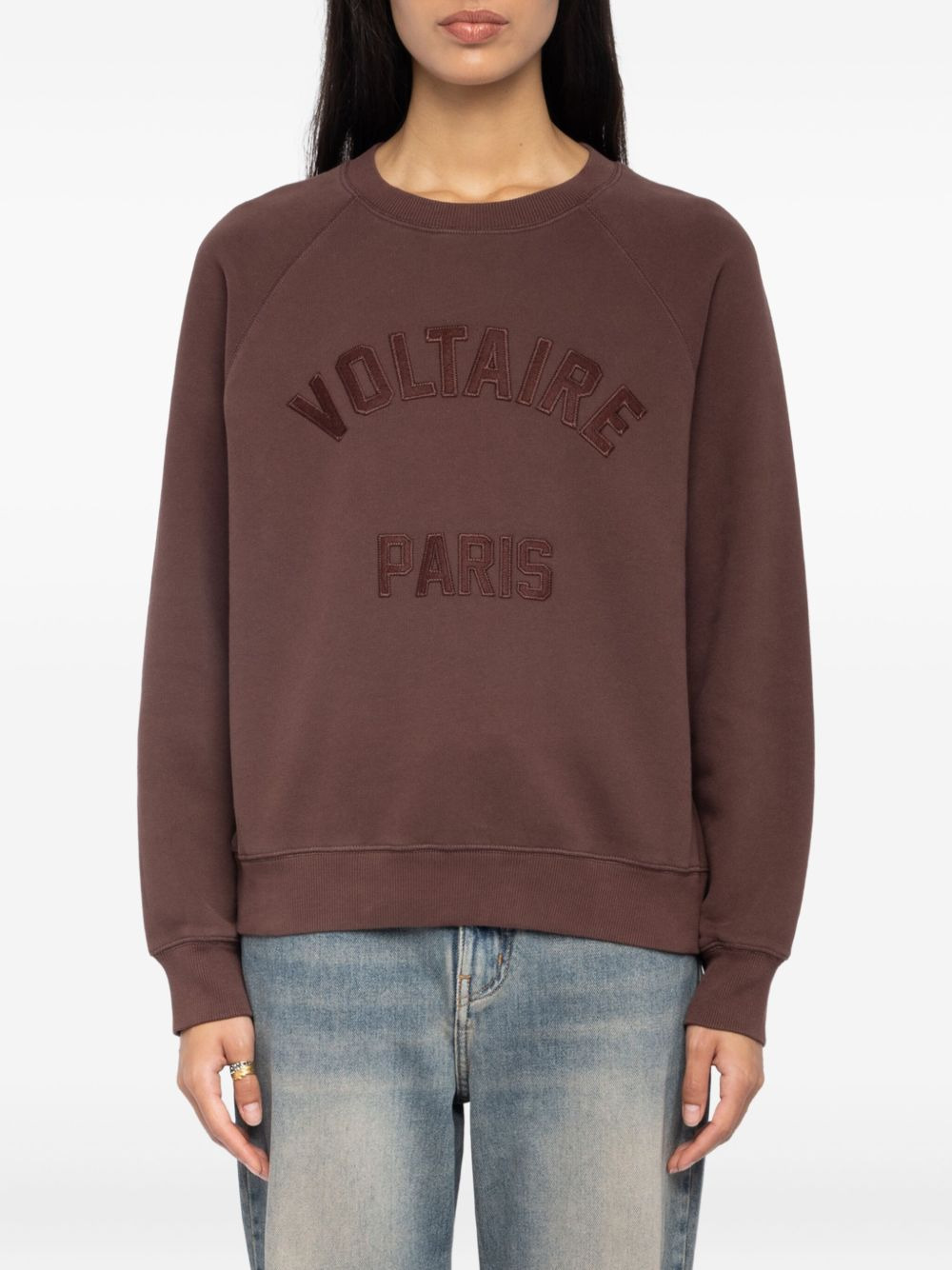 logo-patch cotton-blend sweatshirt - 4