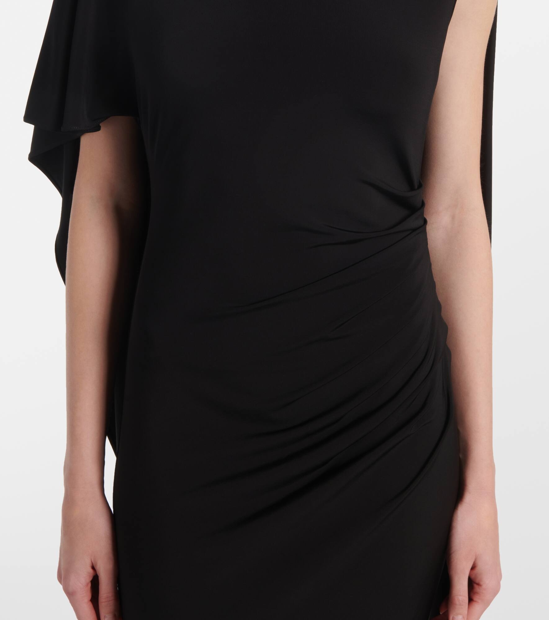 Caped ruched gown - 5