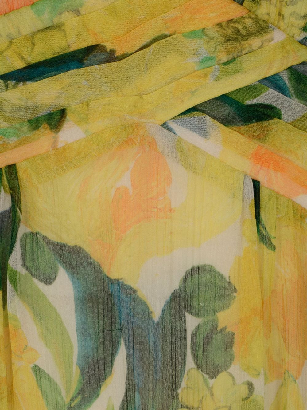 ruffled floral-print dress - 3