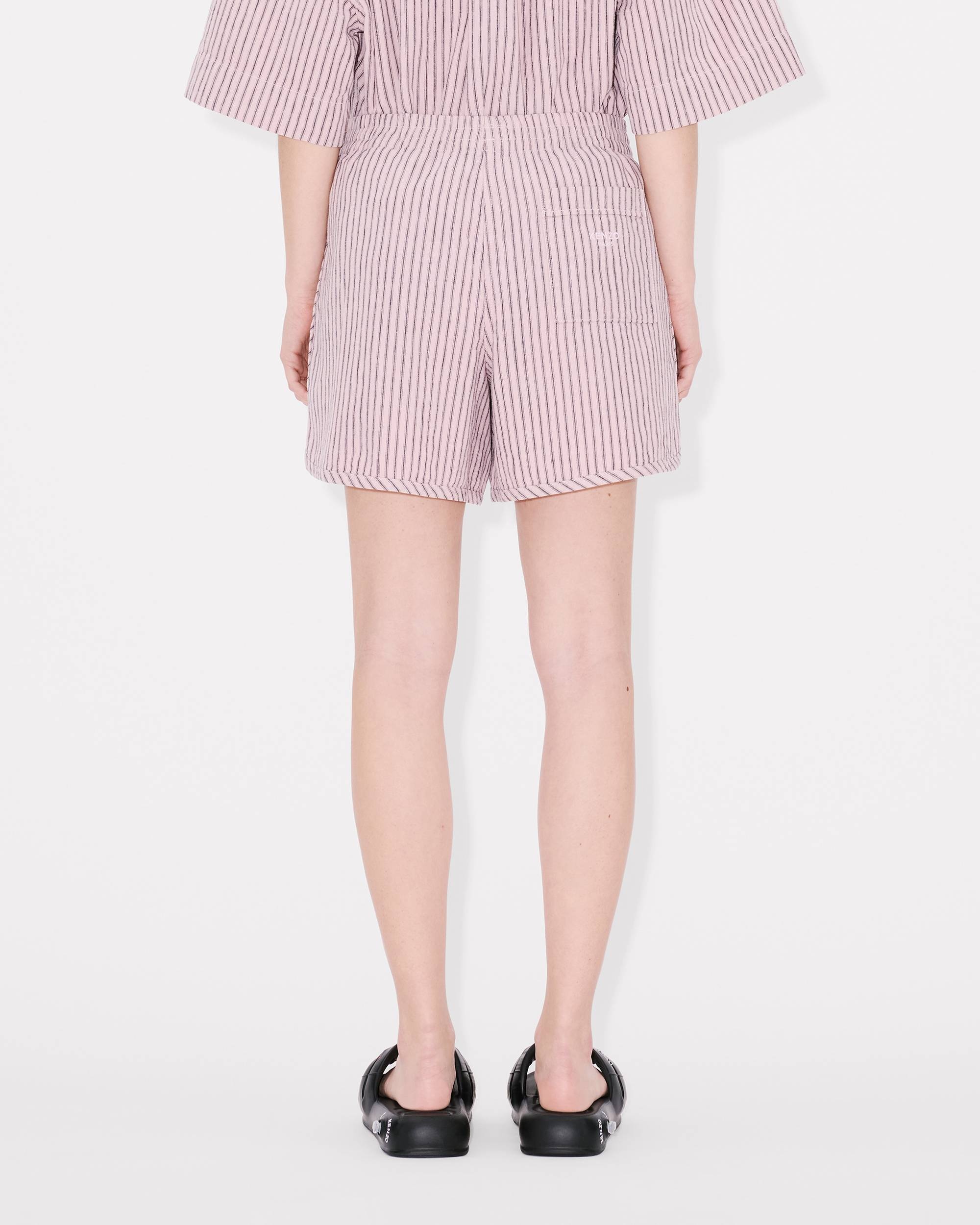 'KENZO Coast Lines' elasticated waist short in cotton linen - 5