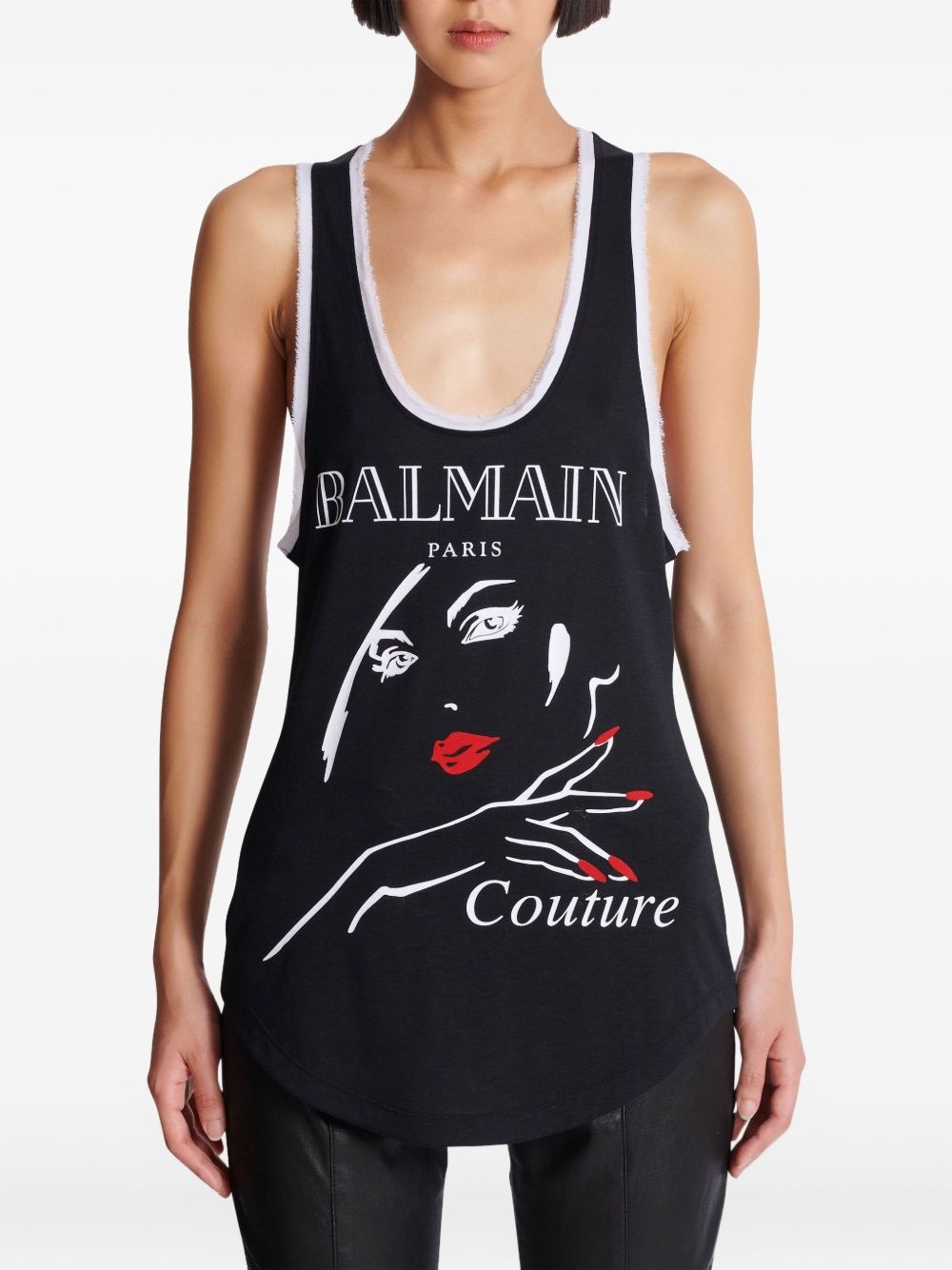 graphic-print tank topi - 5