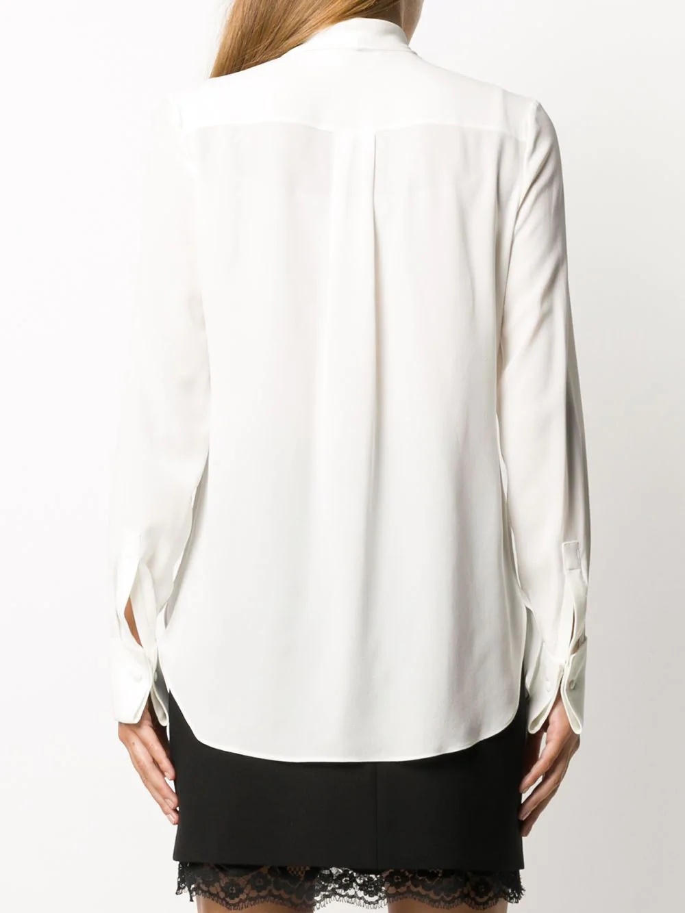 silk pussy-bow long-sleeve shirt - 4