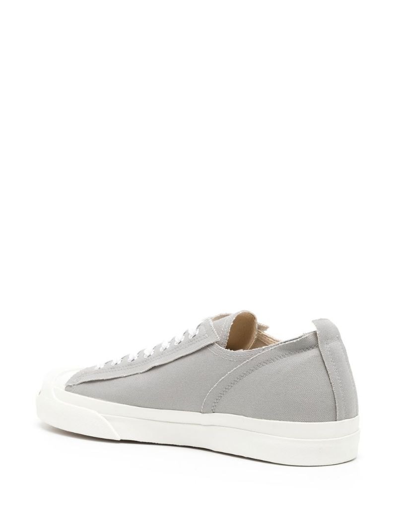 rubber-toecap lace-up sneakers - 3