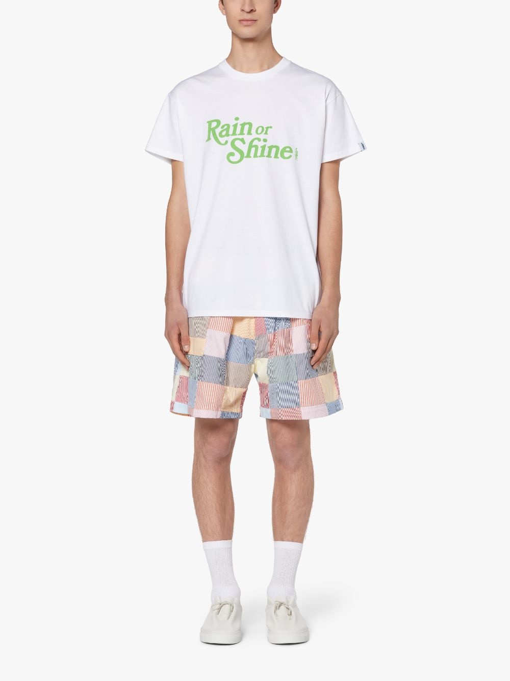 WHITE X GREEN COTTON RAIN OR SHINE T-SHIRT - 2