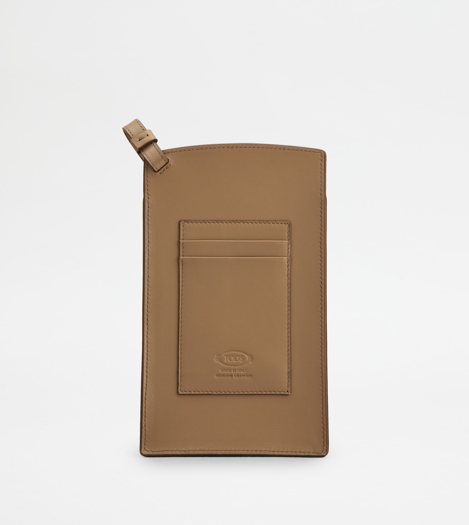 PHONE HOLDER IN LEATHER MEDIUM - BEIGE - 2