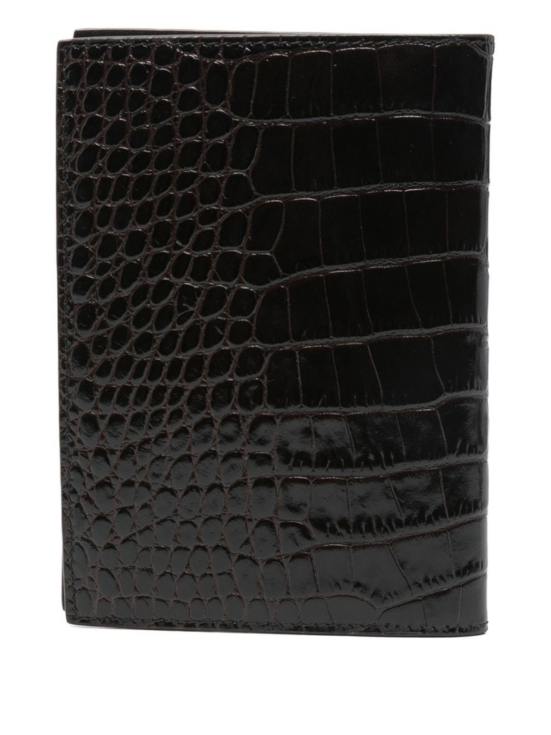 TOM FORD crocodile-effect leather wallet outlook