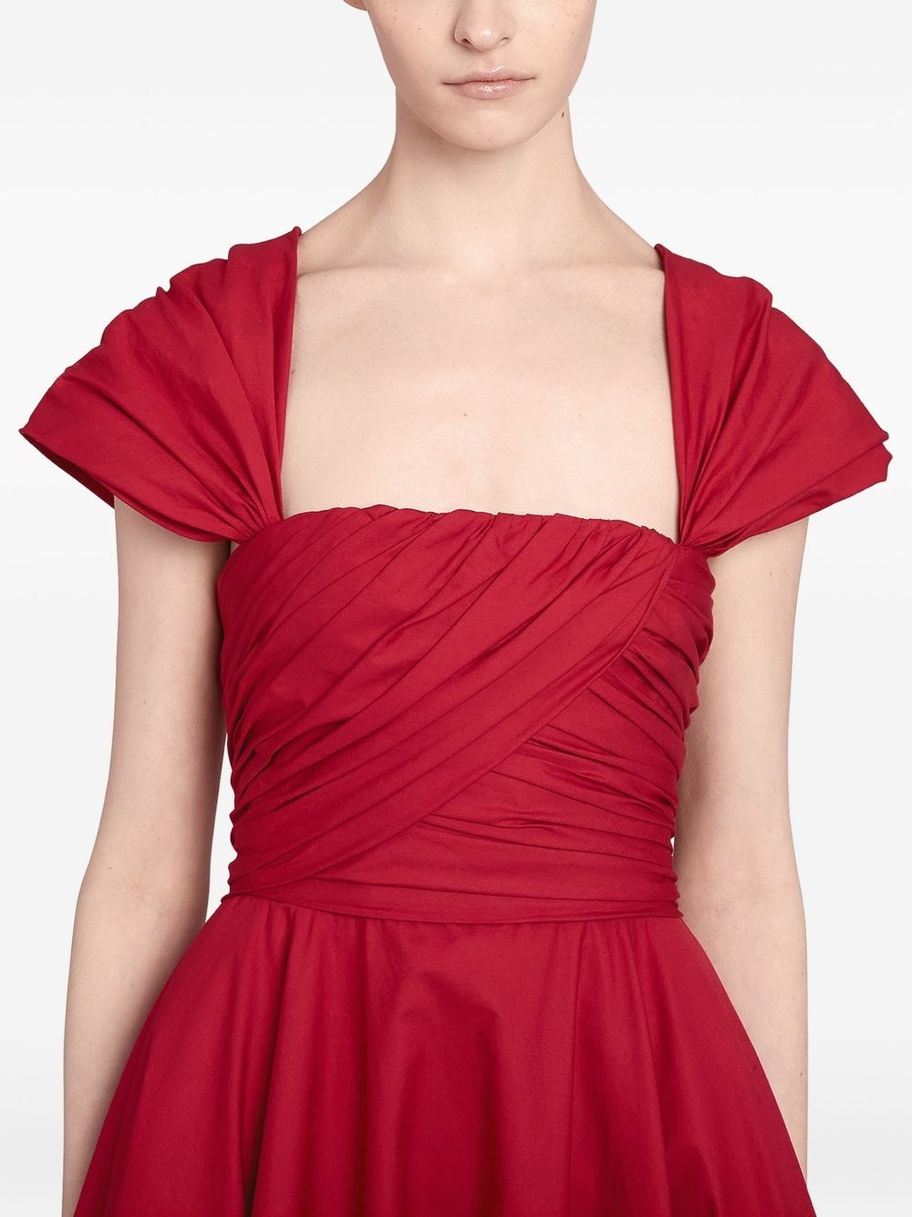 draped-shoulder maxi dress - 7