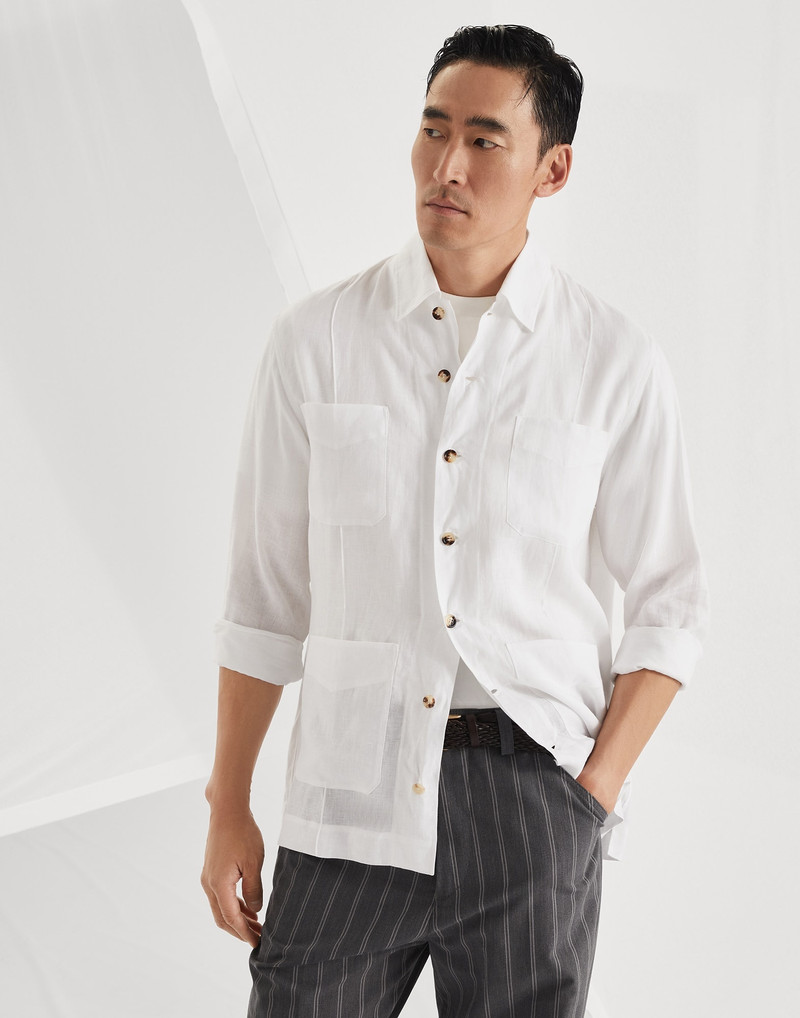 Linen easy fit guayabera 1