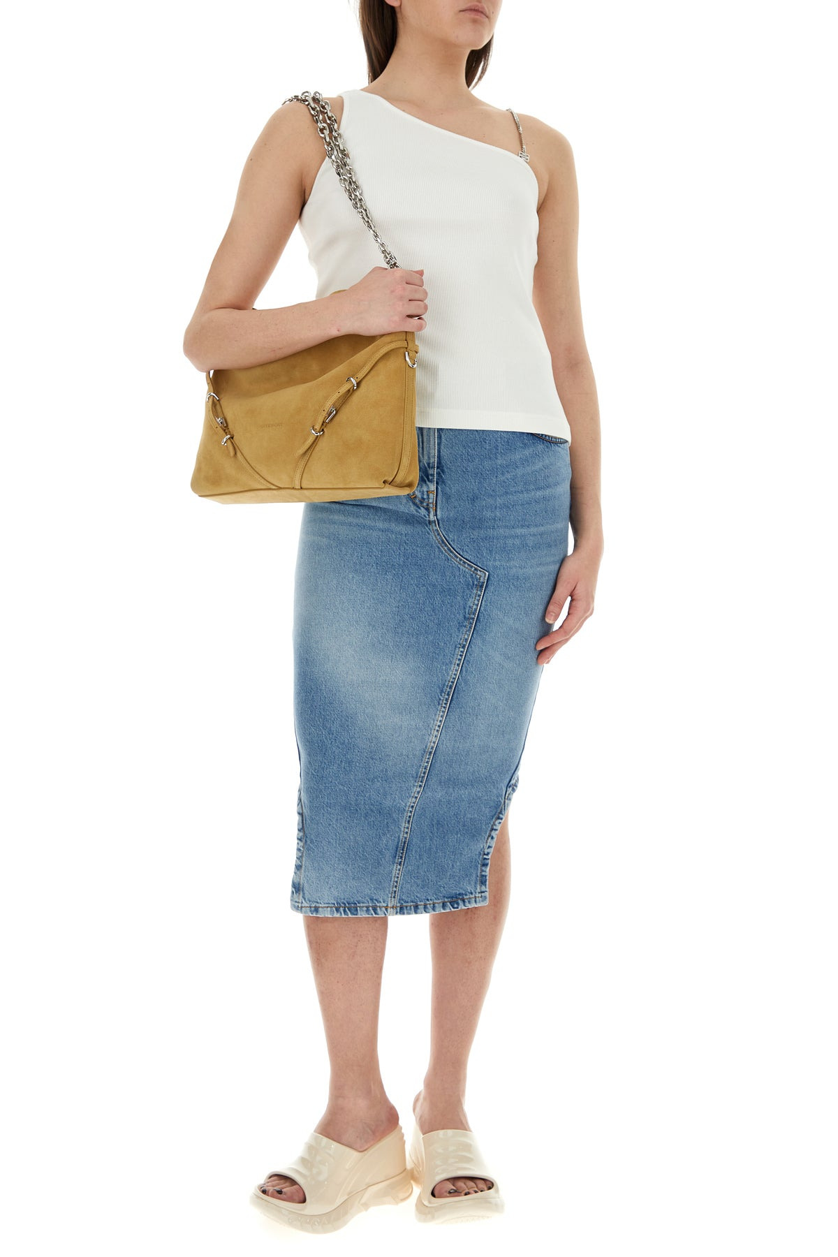 Denim midi skirt - 6