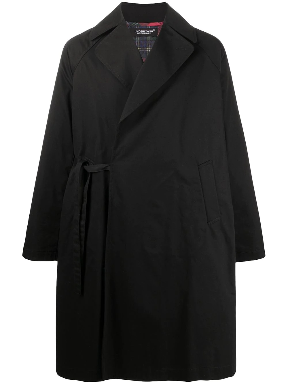 oversized side-tie fastening coat - 1