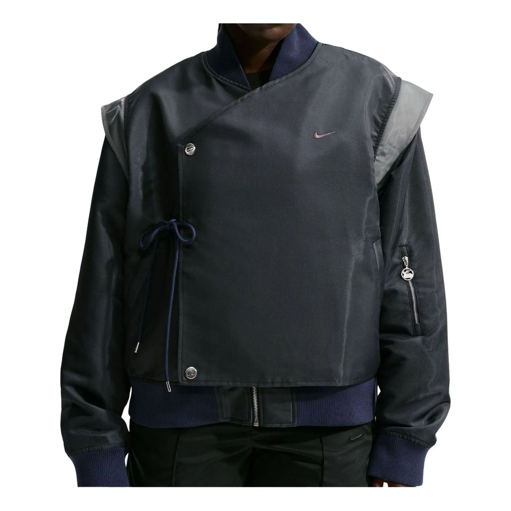 (WMNS) Nike x Naomi Osaka Oversized Jacket 'Black Obsidian Iron Grey' IO5805-010 - 1